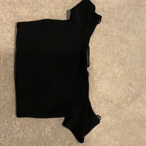 Alice + Olivia Cropped Off-shoulder Blouse